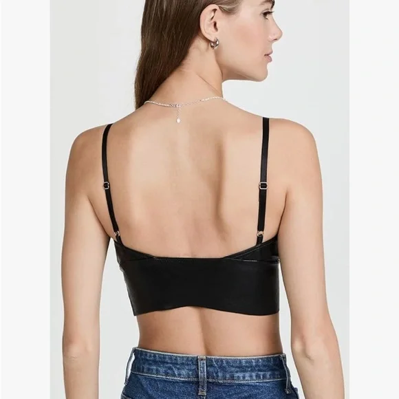 Commando Black Faux Leather Bralette - Picture 7 of 9